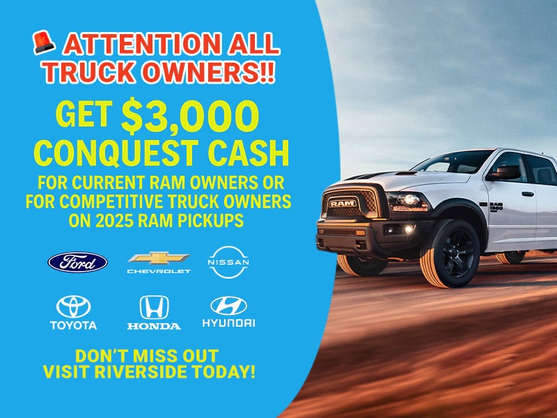 Get $3,000 Conquest Cash